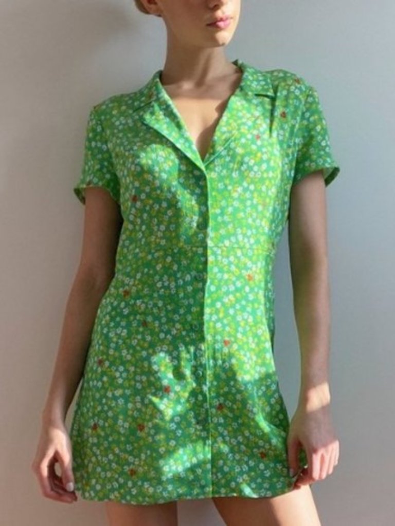 Aritzia Sunday Best Vida Dress In Lawn Green Daisy M Nwt